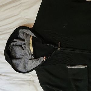 Black sweat shirt hoddie with zipper. All original and authentic